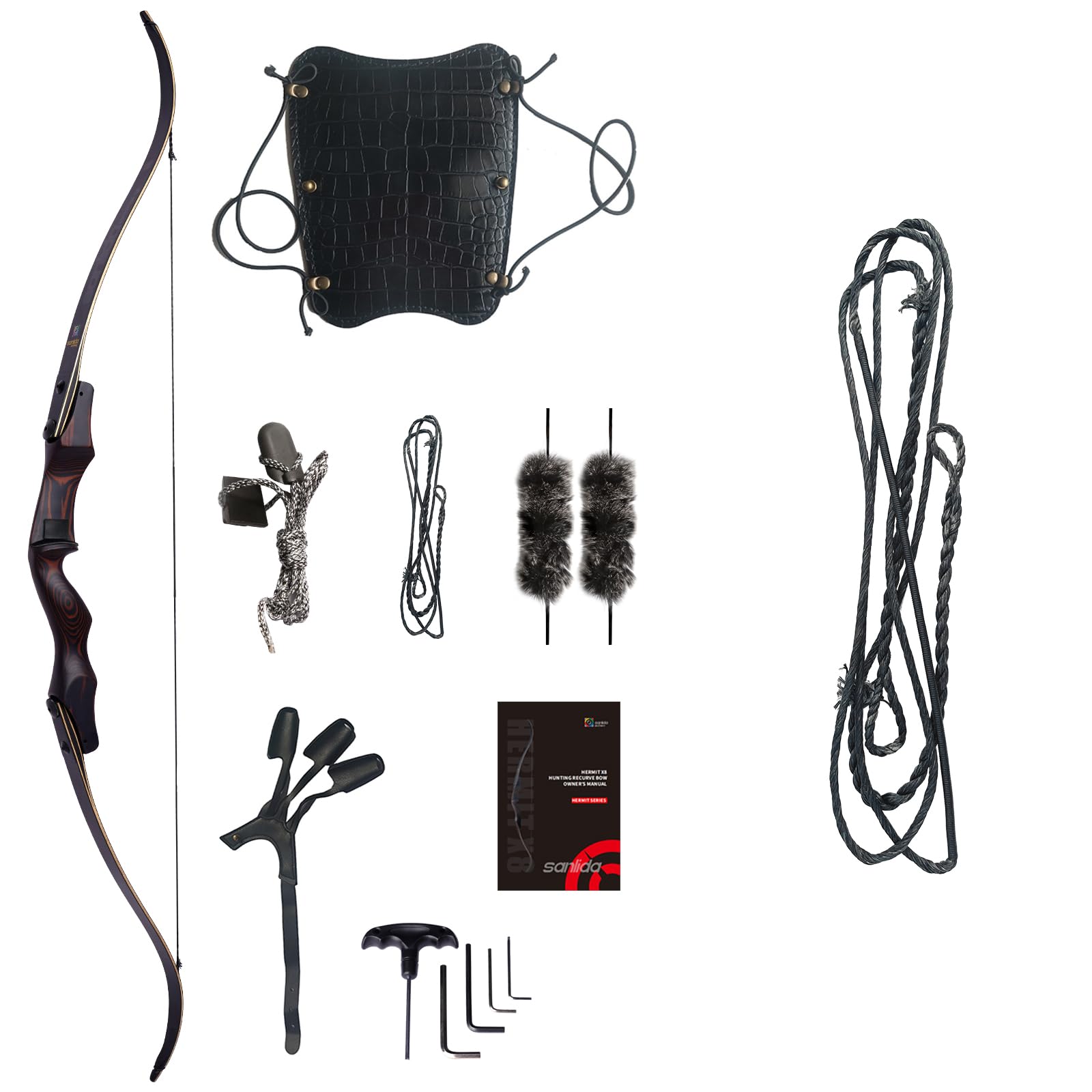 Sanlida Hermit X8 ILF Hunting Recurve Bow 60" 40lbs with Bowstring